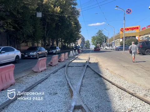 У Дніпрі завершили капітальний ремонт трамвайної колії на проспекті Науки